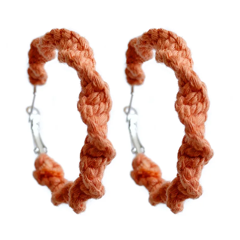 Morandi Color Woven Cotton Exquisite Hoop Earrings Minimalism Handmade Jewelry for Women Fashion Daily Accessory
Morandi Color Woven Cotton Exquisite Hoop Earrings Minimalism Handmade Jewelry for Women Fashion Daily Accessory