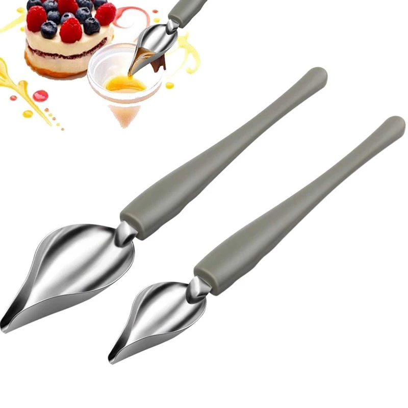 Culinary Drawing Decorating Spoon Set, 2 Pcs Saucier Drizzle Spoons,Decorating Pencil Spoon for Decorative Cake,Coffee
Culinary Drawing Decorating Spoon Set, 2 Pcs Saucier Drizzle Spoons,Decorating Pencil Spoon for Decorative Cake,Coffee