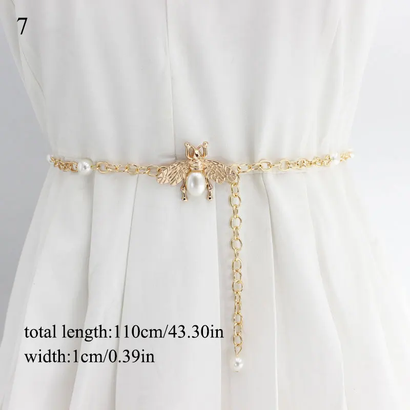 110-120cm Elegant Women Imitation Pearl Belts Gold Color Metal Belts Chain Women Clothing Skirts Sweaters Accessories
110-120cm Elegant Women Imitation Pearl Belts Gold Color Metal Belts Chain Women Clothing Skirts Sweaters Accessories