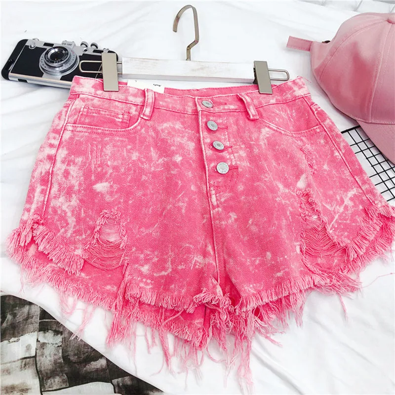 Summer Shorts Bottom Pink Streetwear Jeans Shorts MUMUZI feminino High Fashion Front Shorts Women's Buttons Waist Buttons Short
Summer Shorts Bottom Pink Streetwear Jeans Shorts MUMUZI feminino High Fashion Front Shorts Women's Buttons Waist Buttons Short