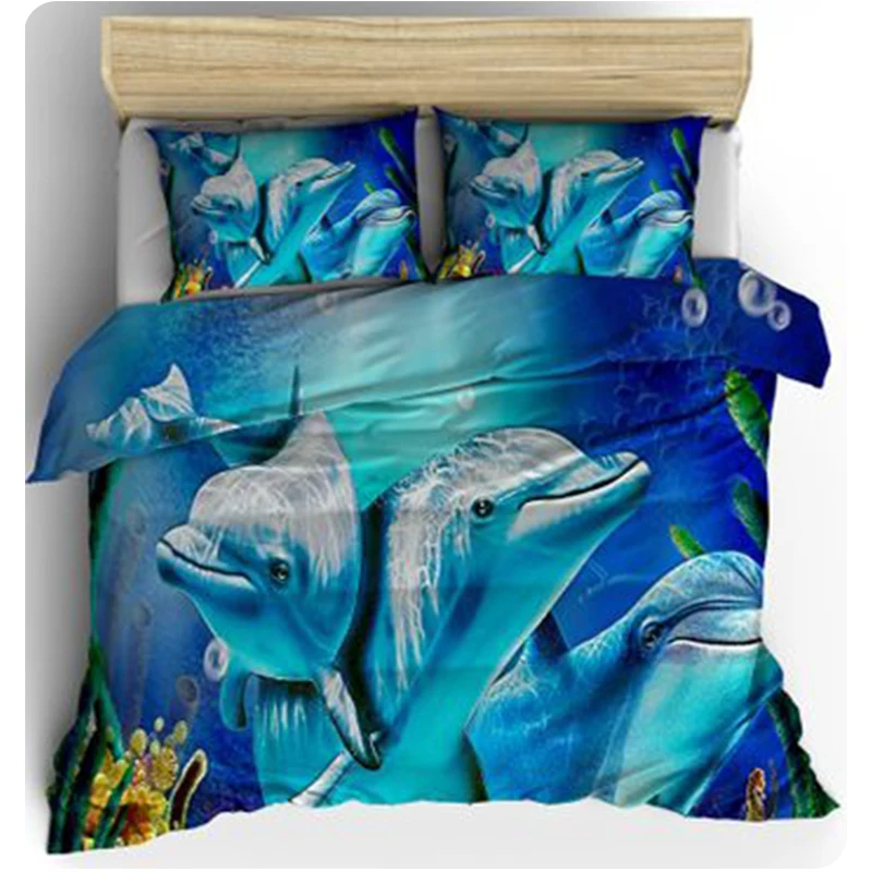 Comforter Bedding Set 3pcs Bedroom Decor Blue Dolphin Orca Jumping Design 3D Digital Printed Quilt Duvet Cover King Queen Size
Comforter Bedding Set 3pcs Bedroom Decor Blue Dolphin Orca Jumping Design 3D Digital Printed Quilt Duvet Cover King Queen Size