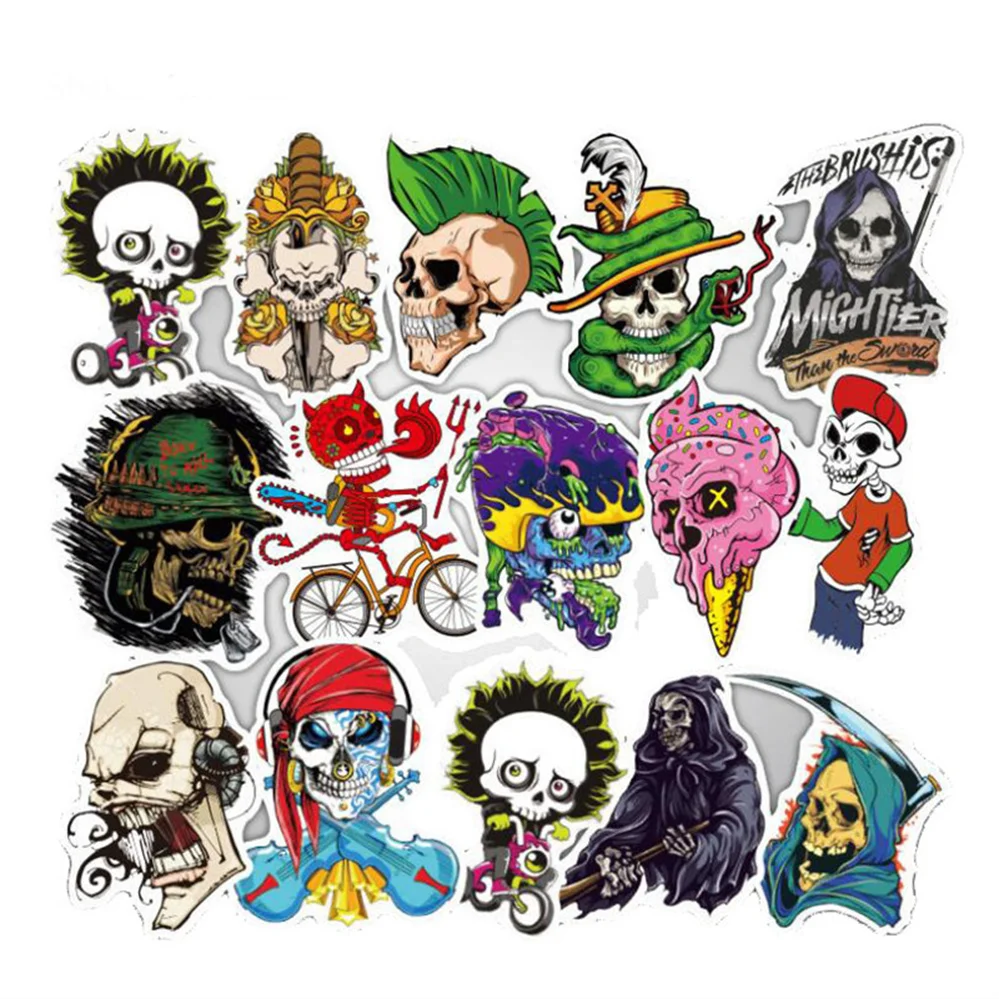 10/30/50PC Horror Skull Cartoon Graffiti Sticker Suitcase Skateboard Laptop Helmet Waterproof Sticker Decoration Wholesale
10/30/50PC Horror Skull Cartoon Graffiti Sticker Suitcase Skateboard Laptop Helmet Waterproof Sticker Decoration Wholesale