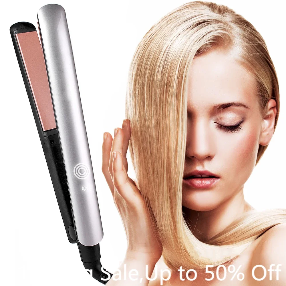 Ceramic Plates Flat Iron 2 in 1 Hair Straightener With Digital High 450F Temperature Smart Sensor S8590 Keratin Therapy Ion
Ceramic Plates Flat Iron 2 in 1 Hair Straightener With Digital High 450F Temperature Smart Sensor S8590 Keratin Therapy Ion