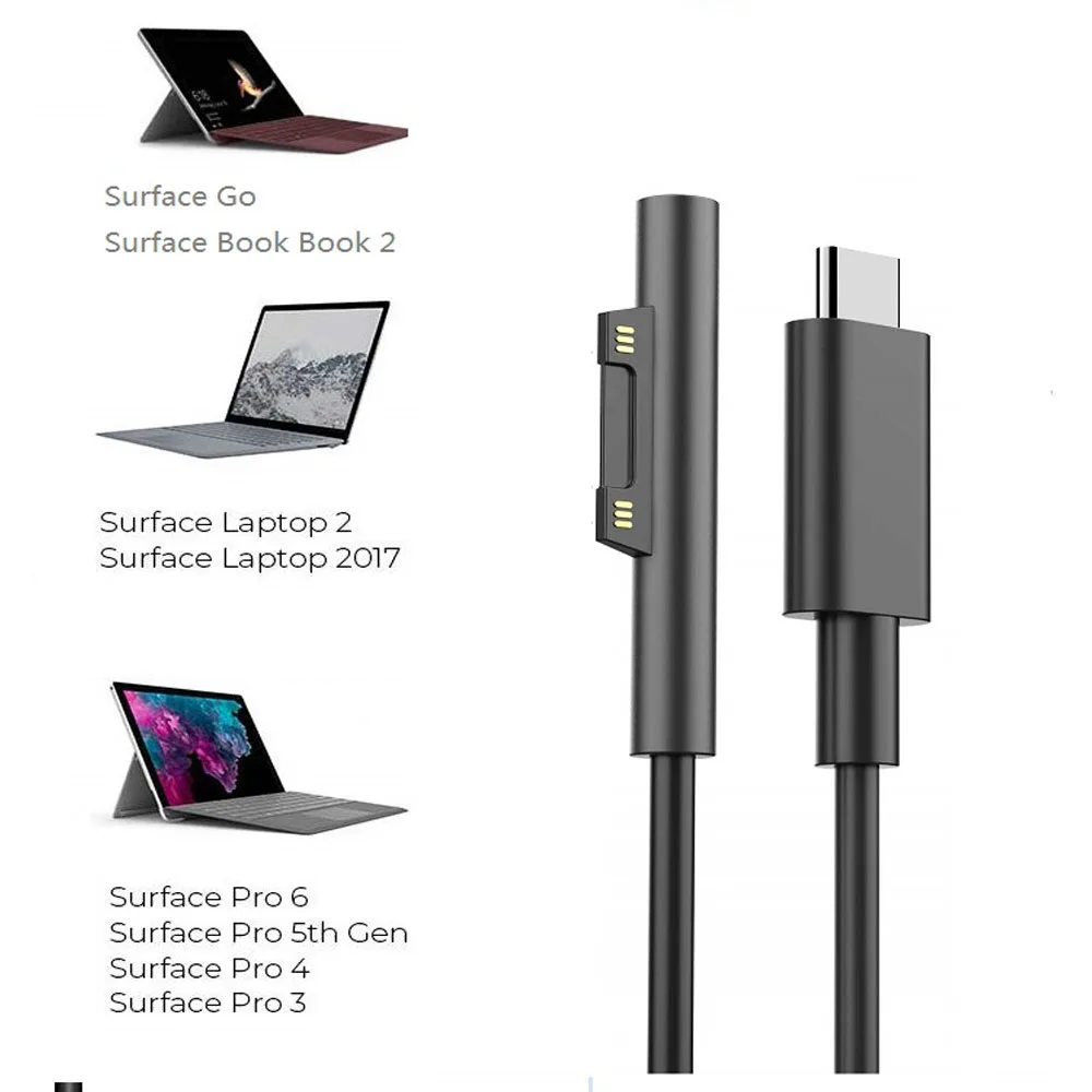 100W TYPE C PD Charger For Surface Pro X, Pro 7, Pro 6, Pro 5, Pro 4, Pro 3 ,Surface Book Book 2 Charger 12V 15V 2.58A 4A 6.3A
100W TYPE C PD Charger For Surface Pro X, Pro 7, Pro 6, Pro 5, Pro 4, Pro 3 ,Surface Book Book 2 Charger 12V 15V 2.58A 4A 6.3A