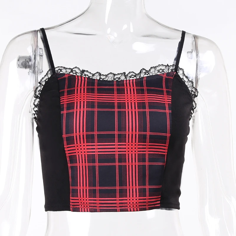 Gothblack Sexy Lace Patchwork 2 Piece Set Women Plaid Print Camisole Top High Waist Pleated Skirt Gothic Y2K Lolita Halloween
Gothblack Sexy Lace Patchwork 2 Piece Set Women Plaid Print Camisole Top High Waist Pleated Skirt Gothic Y2K Lolita Halloween