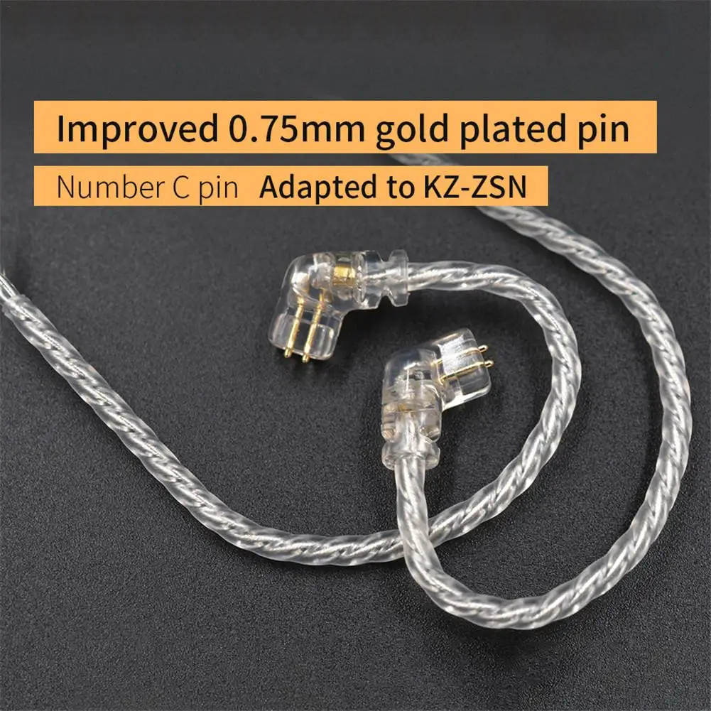 K Z Silver Plated Cable Headphones Upgraded Cable 2PIN Gold Plated Pins 0.75mm High Purity Oxygen Free Copper For K Z-ZSN
K Z Silver Plated Cable Headphones Upgraded Cable 2PIN Gold Plated Pins 0.75mm High Purity Oxygen Free Copper For K Z-ZSN