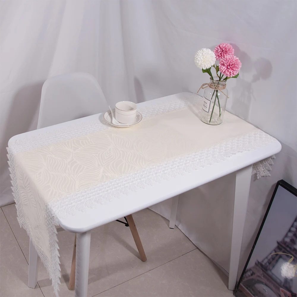 Beige Color Embroidered Lace Polyester Jacquard Table Runner For Wedding Party Banquet Home Decoration TV Cabinet Piano Cover
Beige Color Embroidered Lace Polyester Jacquard Table Runner For Wedding Party Banquet Home Decoration TV Cabinet Piano Cover