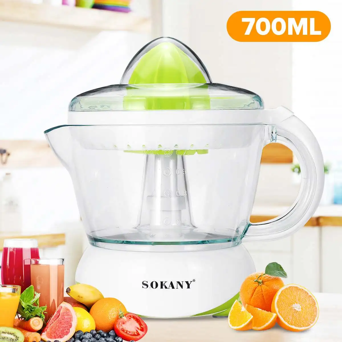 700ml Home Electric Juicer Squeezer Machine Orange Lemon Citrus Fruit Press-Juice Extractor ABS Transparent Scale MarkingHome
700ml Home Electric Juicer Squeezer Machine Orange Lemon Citrus Fruit Press-Juice Extractor ABS Transparent Scale MarkingHome
