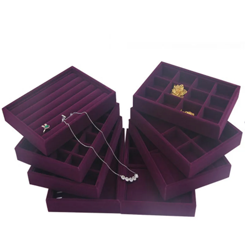 New Purple Velvet Jewelry Tray Display Ring Earring Tray Case Bracelet Necklace Pendants Tray Holder Jewelry Storage Organizer
New Purple Velvet Jewelry Tray Display Ring Earring Tray Case Bracelet Necklace Pendants Tray Holder Jewelry Storage Organizer