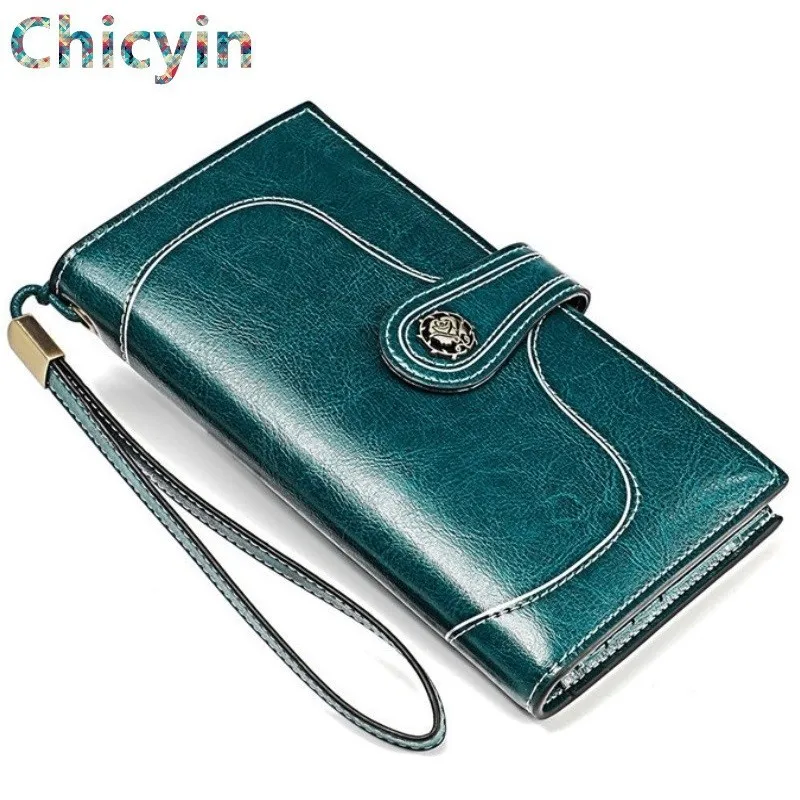 New Genuine Leather Women Wallet Female Cell Phone Pocket Long Women Purses Hasp Oil Wax Leather Lady Coin Purse Card Holder
New Genuine Leather Women Wallet Female Cell Phone Pocket Long Women Purses Hasp Oil Wax Leather Lady Coin Purse Card Holder