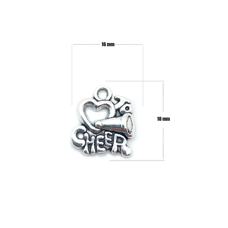 18pcs/Lot Love To Cheer Cheerleading Charm Silver Color Pendant Diy Aesthetics Accessories Handmade Jewellery Making Crafts
18pcs/Lot Love To Cheer Cheerleading Charm Silver Color Pendant Diy Aesthetics Accessories Handmade Jewellery Making Crafts
