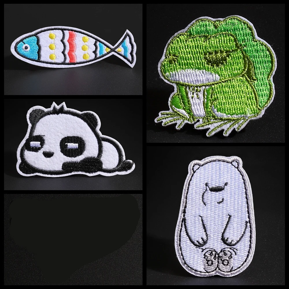 Clothing patches Cartoon animals Traveling frog Flying lightning baby panda T-shirt Hoodie jeans Decoration Badge Hole repair
Clothing patches Cartoon animals Traveling frog Flying lightning baby panda T-shirt Hoodie jeans Decoration Badge Hole repair