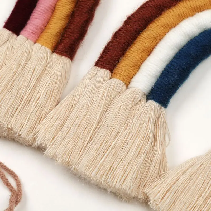 Macrame Rainbow Wall Hanging Decorative Colored for Boho Home Decor Party Supplies Baby Shower Nursey Dorm Room Decoration
Macrame Rainbow Wall Hanging Decorative Colored for Boho Home Decor Party Supplies Baby Shower Nursey Dorm Room Decoration
