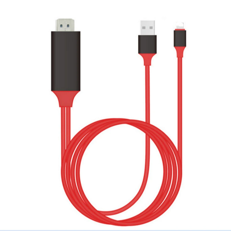 Lightning Cable HDTV TV Digital AV Adapter 2M USB HDMI-compatible 1080P Smart Converter For Apple IPhone HD Plug | Электроника