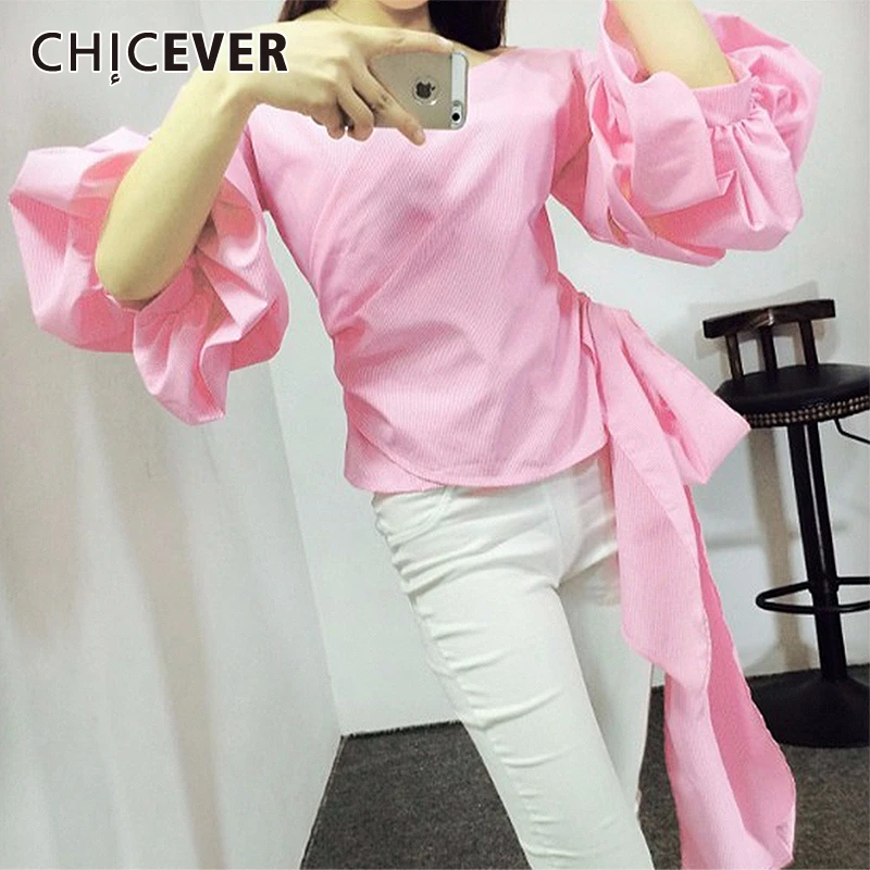 CHICEVER Women's T-shirts V Neck Puff Half Sleeve Bowknot Lace Up Pink Pullover Top Female Sweet Style 2020 Fashion New
CHICEVER Women's T-shirts V Neck Puff Half Sleeve Bowknot Lace Up Pink Pullover Top Female Sweet Style 2020 Fashion New