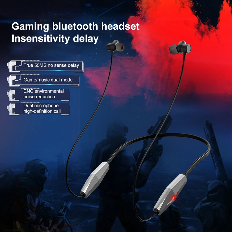 Gaming bluetooth headset hanging neck stereo gaming wireless bluetooth headset dynamic smart noise reduction and waterproof
Gaming bluetooth headset hanging neck stereo gaming wireless bluetooth headset dynamic smart noise reduction and waterproof