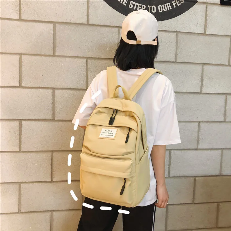 Женский нейлоновый рюкзак 2020 Одноцветный Mochilas женская сумка на плечо для