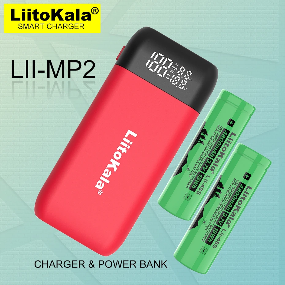 Зарядное устройство и внешний аккумулятор LiitoKala Lii-MP2 18650 21700 с цифровым дисплеем и входом/выходом QC3.0
Зарядное устройство и внешний аккумулятор LiitoKala Lii-MP2 18650 21700 с цифровым дисплеем и входом/выходом QC3.0