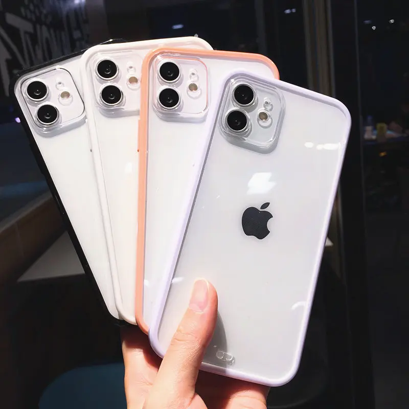 Candy Color Transparent Bumper Phone Case For iPhone 12 Pro Max 11 Pro Max XR X XS Max 7 8 Plus Clear Back Cover
Candy Color Transparent Bumper Phone Case For iPhone 12 Pro Max 11 Pro Max XR X XS Max 7 8 Plus Clear Back Cover