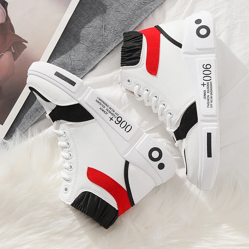 Кроссовки женские на платформе и хлопковой подкладке, высокие, плюшевые, спортивная обувь для тенниса, белые черные
Кроссовки женские на платформе и хлопковой подкладке, высокие, плюшевые, спортивная обувь для тенниса, белые черные