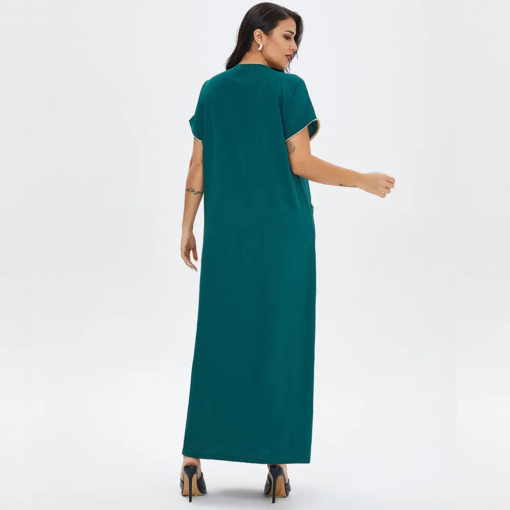 Eid Mubarak Summer Women Abaya Dress Short Sleeve Tassel Embroidery Abaya Dress Robe Dubai Turkey Islamic Kaftan Indian Vestidos
Eid Mubarak Summer Women Abaya Dress Short Sleeve Tassel Embroidery Abaya Dress Robe Dubai Turkey Islamic Kaftan Indian Vestidos
