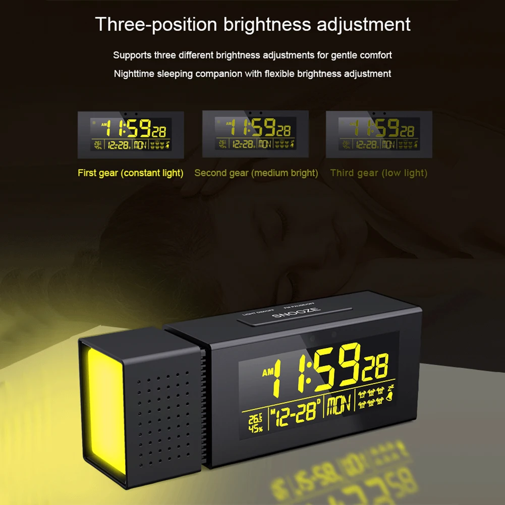 Night Light LED Display Digital Clock Motion Sensor 7 Color Dimmable USB/Battery 6 Settings with Snooze Temp/RH Monitor FM Radio
Night Light LED Display Digital Clock Motion Sensor 7 Color Dimmable USB/Battery 6 Settings with Snooze Temp/RH Monitor FM Radio