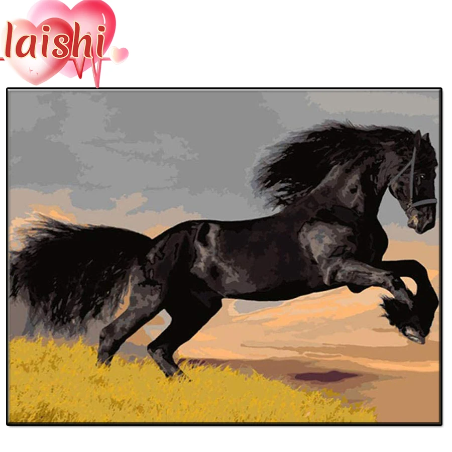 3D Diy Graffiti art black horse running on the grassland Diamond Painting Diamond Embroidered Rhinestone Picture Home Decoration
3D Diy Graffiti art black horse running on the grassland Diamond Painting Diamond Embroidered Rhinestone Picture Home Decoration