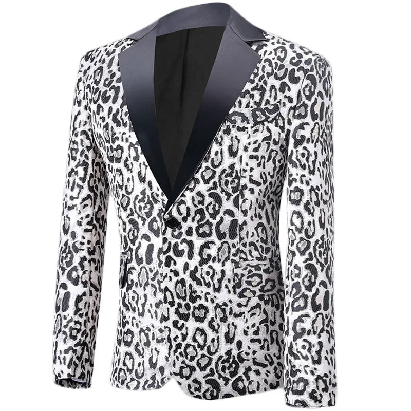 Leopard Jacquard Blazer Jacket Men Party Dance Host Prom Mens Suit Jackets Coat Lapel Collar Tuxedo Costume Homme Blazers 5XL
Leopard Jacquard Blazer Jacket Men Party Dance Host Prom Mens Suit Jackets Coat Lapel Collar Tuxedo Costume Homme Blazers 5XL
