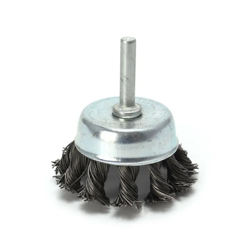 1pc Mini Metal Wire Brush Wheel Cup Crimped Wire Brush Set 1/4inch (6mm) Shank For Power Rotary Tools Polishing Buff
1pc Mini Metal Wire Brush Wheel Cup Crimped Wire Brush Set 1/4inch (6mm) Shank For Power Rotary Tools Polishing Buff