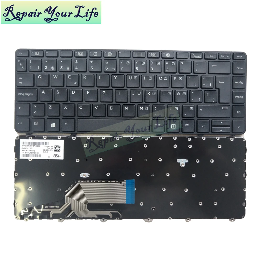 Клавиатура для ноутбука HP 430 G3 G4 440 Испания стандарт SP черный с рамкой Новый X61 SN6146
