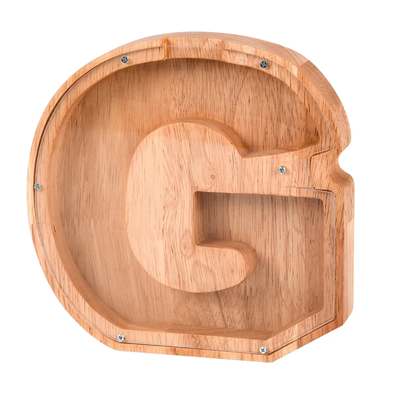 

Креативная копилка с английским алфавитом, достаточно большая и прочная деревянная коробка для хранения, копилка с английским алфавитом от...