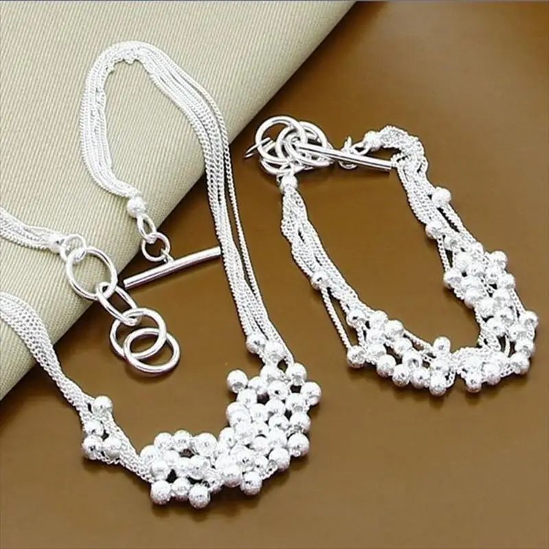 2021 New Fashion Jewelry Sets 925 Sterling Silver Scrub Round Beading Chain Necklace Bracelet Set Wholesale
2021 New Fashion Jewelry Sets 925 Sterling Silver Scrub Round Beading Chain Necklace Bracelet Set Wholesale
