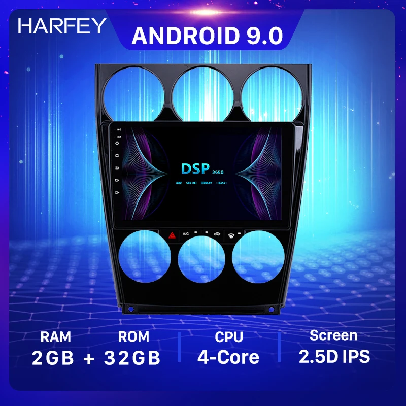 Harfey 9inch Android 9.0 car GPS radio for Old Mazda 6 2004-2015 HD Touchscreen Steering Wheel Control 3G WIFI OBD2Carplay DVR
Harfey 9inch Android 9.0 car GPS radio for Old Mazda 6 2004-2015 HD Touchscreen Steering Wheel Control 3G WIFI OBD2Carplay DVR