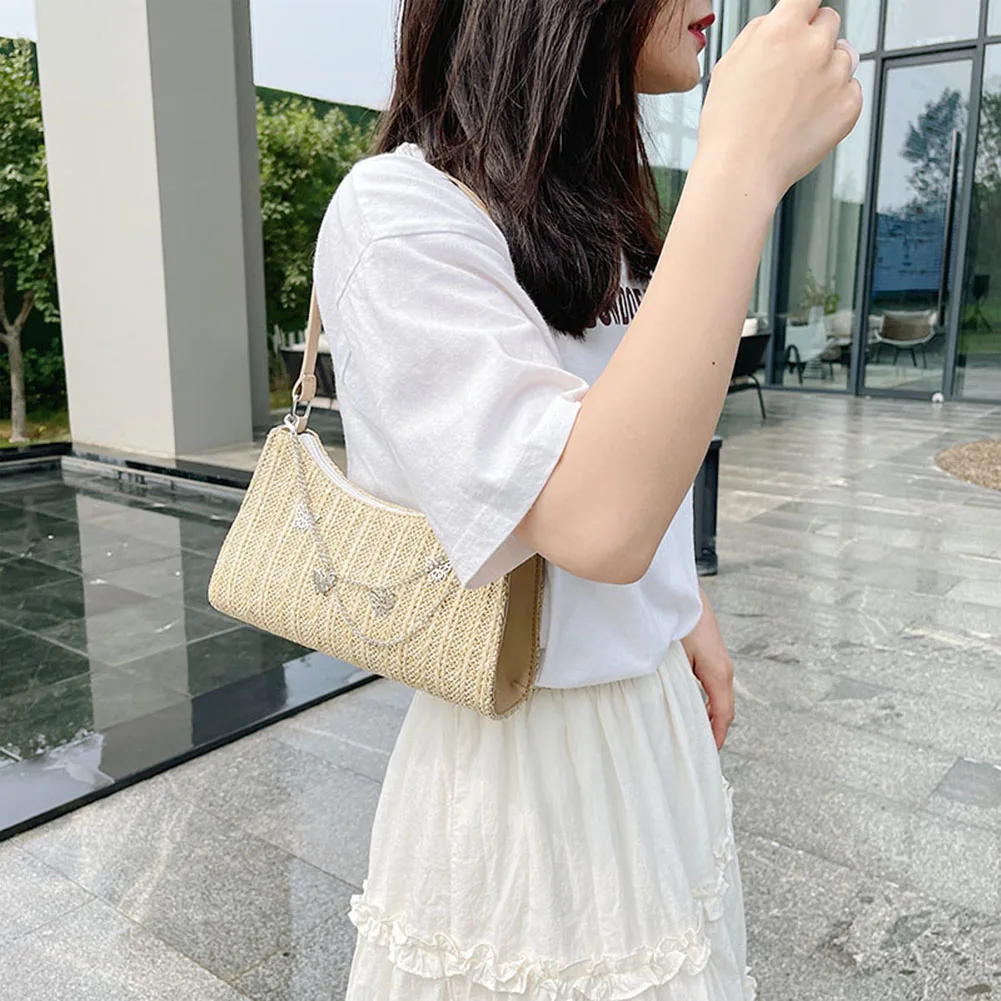 Fashion Summer Bag Woven Butterfly Chain Underarm Women Vacation Hobos Purse Luxurious Vintage Small Shoulder Bag
Fashion Summer Bag Woven Butterfly Chain Underarm Women Vacation Hobos Purse Luxurious Vintage Small Shoulder Bag