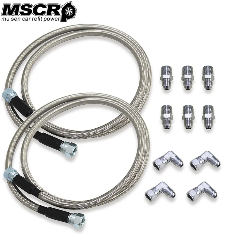 SS Braided Transmission Cooler Hose Lines 52" Length For TH350 700R4 TH400-YX04000
SS Braided Transmission Cooler Hose Lines 52" Length For TH350 700R4 TH400-YX04000