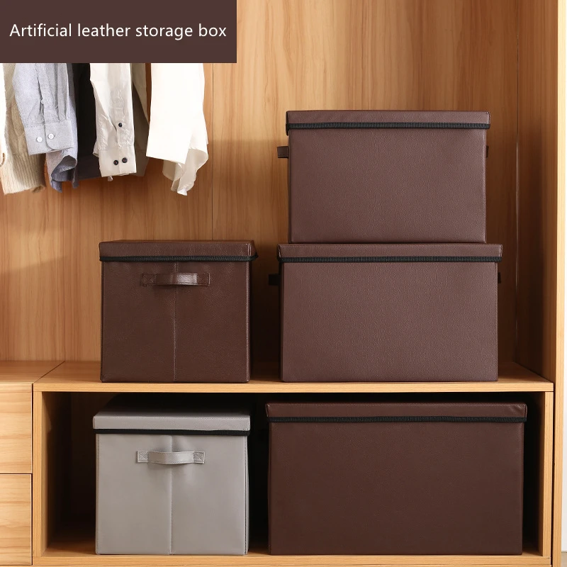 Folding Artificial Leather Storage Box Clothes Socks Toy Wardrobe Super Large Organizer Case Household Sundries Storage Basket
Folding Artificial Leather Storage Box Clothes Socks Toy Wardrobe Super Large Organizer Case Household Sundries Storage Basket