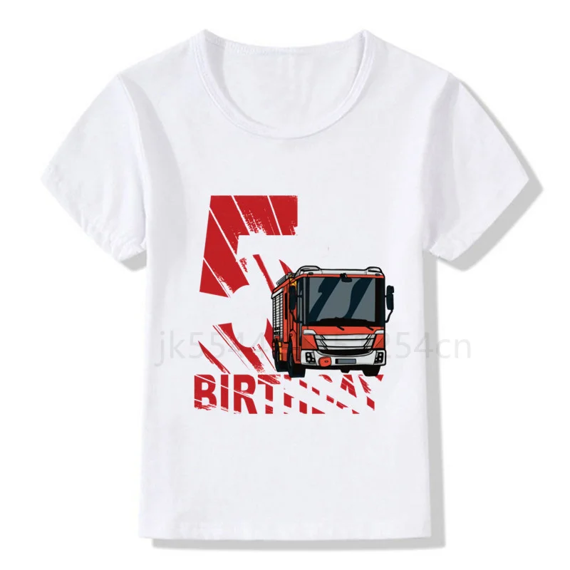 Kids Fireman Birthday Number 2-8 T-shirt Boys Fire Truck Shirt Boy Train Tees Toddler Boy Construction Truck Shirts
Kids Fireman Birthday Number 2-8 T-shirt Boys Fire Truck Shirt Boy Train Tees Toddler Boy Construction Truck Shirts