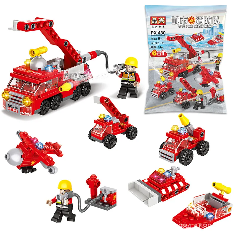 Building Blocks City Fire Department Model 144pcs 6in1 Compatible Construction Firefighter Truck Enlighten Bricks Toys Children
Building Blocks City Fire Department Model 144pcs 6in1 Compatible Construction Firefighter Truck Enlighten Bricks Toys Children