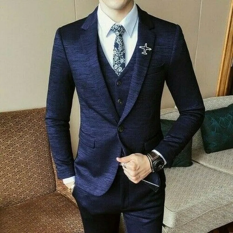 Men Coat Suits One Button Slim Fit Solid Wedding Dress Blazer Vest Pant 3Pcs New wedding suits for men
Men Coat Suits One Button Slim Fit Solid Wedding Dress Blazer Vest Pant 3Pcs New wedding suits for men