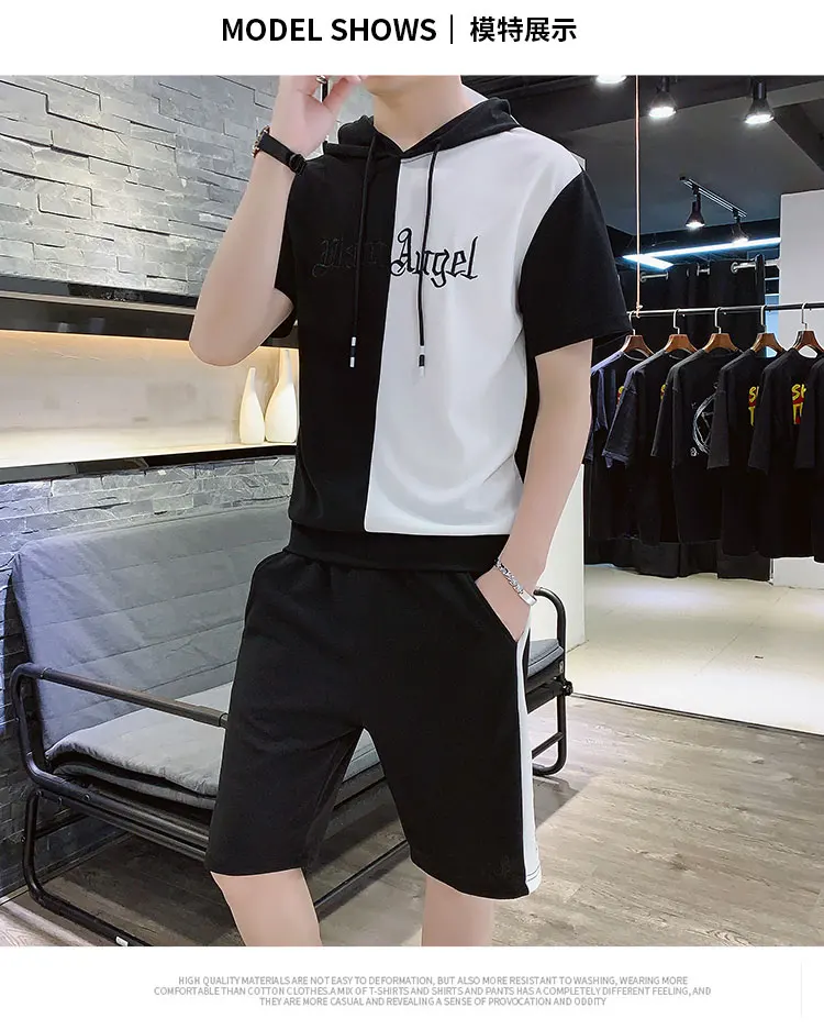 2021 summer fashion new men's hooded breathable casual street short-sleeved shorts sports two-piece suit
2021 summer fashion new men's hooded breathable casual street short-sleeved shorts sports two-piece suit