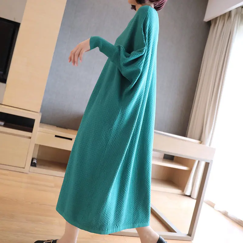 Bat Sleeve Long Knitted Dress 2020 Spring and Autumn New Women's Plus Size Long-sleeve Loose Sweater Dress Casual Knitwear K909
Bat Sleeve Long Knitted Dress 2020 Spring and Autumn New Women's Plus Size Long-sleeve Loose Sweater Dress Casual Knitwear K909