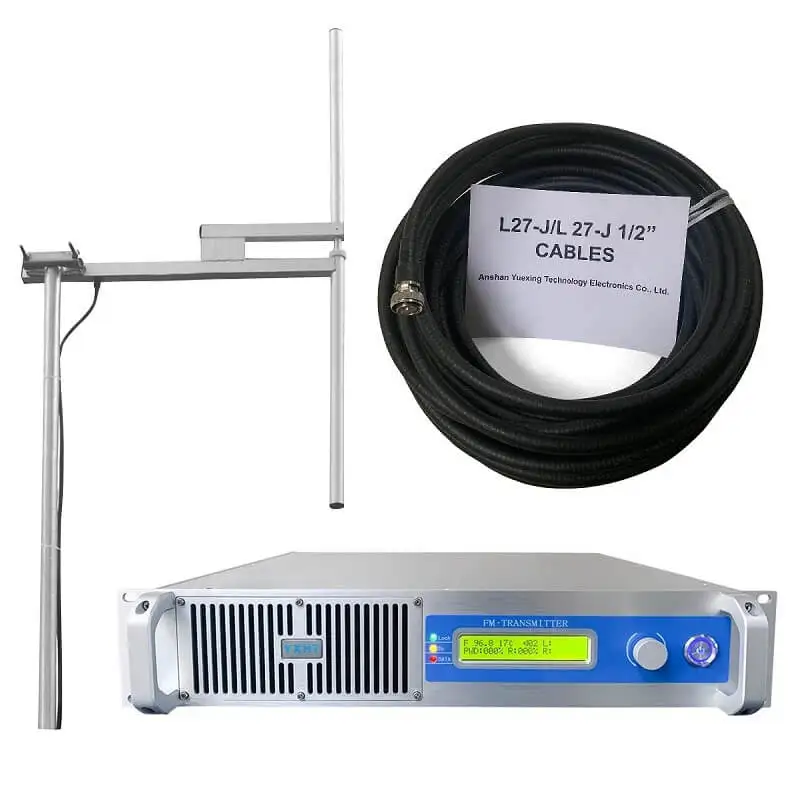 1000W FM передатчик + 1-Bay дипольная антенна выдерживающие погружение до 30 метров