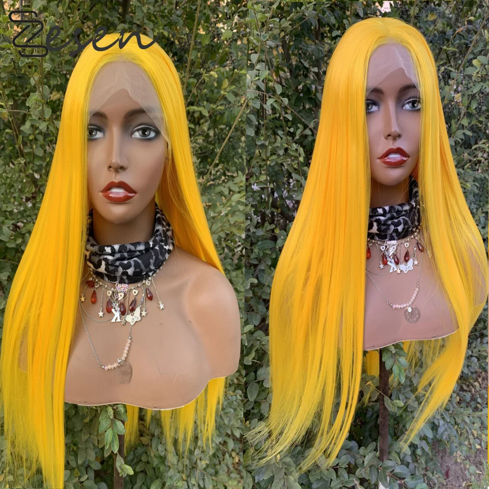 26inch Cosplay Bright Lemon Yellow Wig Silky Straight Synthetic Lace Front Wigs for Women Party Drag Queen Heat Resistant Fiber
26inch Cosplay Bright Lemon Yellow Wig Silky Straight Synthetic Lace Front Wigs for Women Party Drag Queen Heat Resistant Fiber