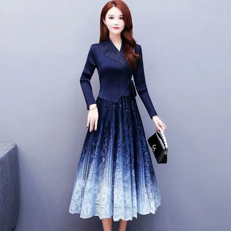 Plus Size 4XL Women Dress Casual Patchwork Turn Down Collar Long Sleeve Work Dress For Women A-Line Party Dresses 2021 New
Plus Size 4XL Women Dress Casual Patchwork Turn Down Collar Long Sleeve Work Dress For Women A-Line Party Dresses 2021 New