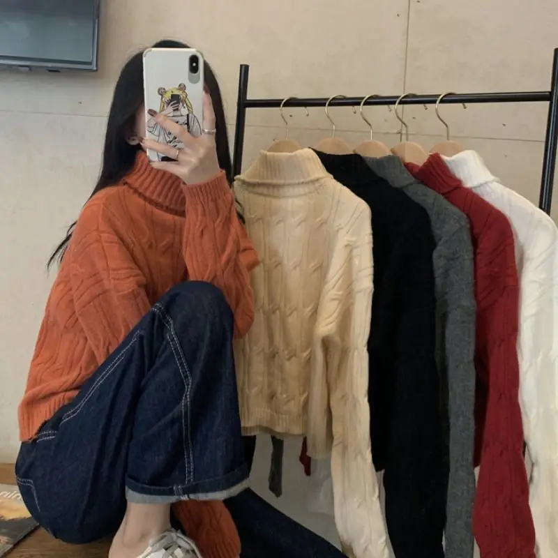 Autumn Winter 2021 New Korean Short High Neck Long Sleeve Sweater Women's Pullover Loose Lazy Wind Sweater Top Fashion
Autumn Winter 2021 New Korean Short High Neck Long Sleeve Sweater Women's Pullover Loose Lazy Wind Sweater Top Fashion