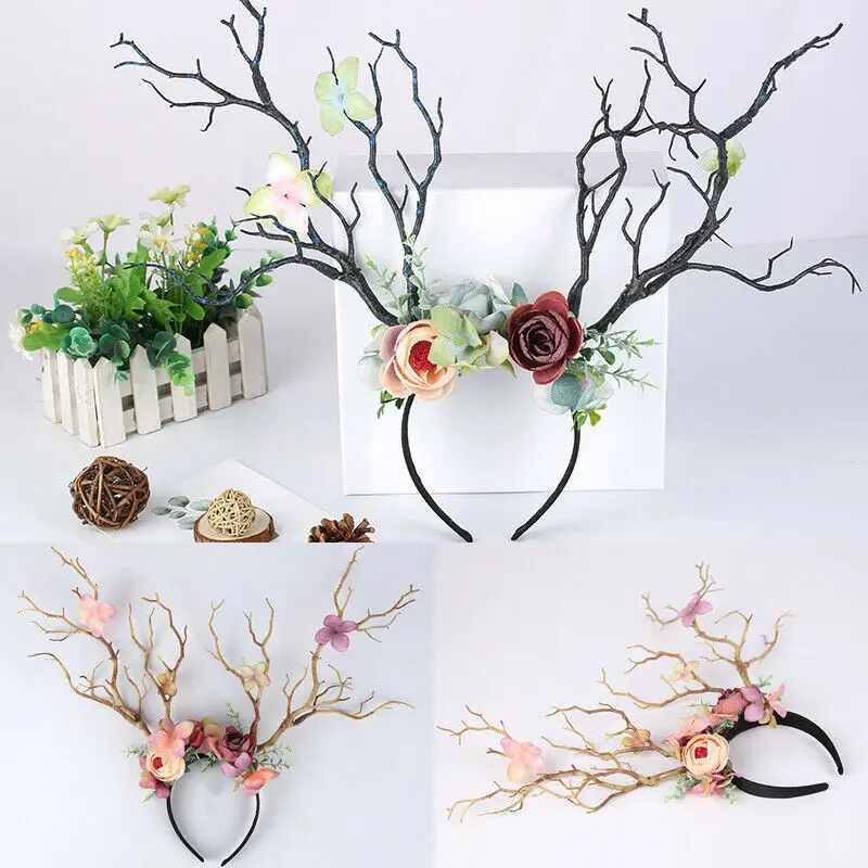 DIMI Retro Hair Hoop Crown Festival Party Props Xmas Costume Christmas Headband Antlers Deer Horns Fairy Tale Flower Tree Branch
DIMI Retro Hair Hoop Crown Festival Party Props Xmas Costume Christmas Headband Antlers Deer Horns Fairy Tale Flower Tree Branch