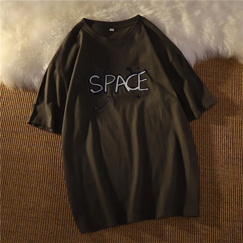 Tide Street Chic Letter Printing Short Sleeve T-Shirts For Women Fashionable Round Neck All-Match Summer New Tees Female Casual
Tide Street Chic Letter Printing Short Sleeve T-Shirts For Women Fashionable Round Neck All-Match Summer New Tees Female Casual