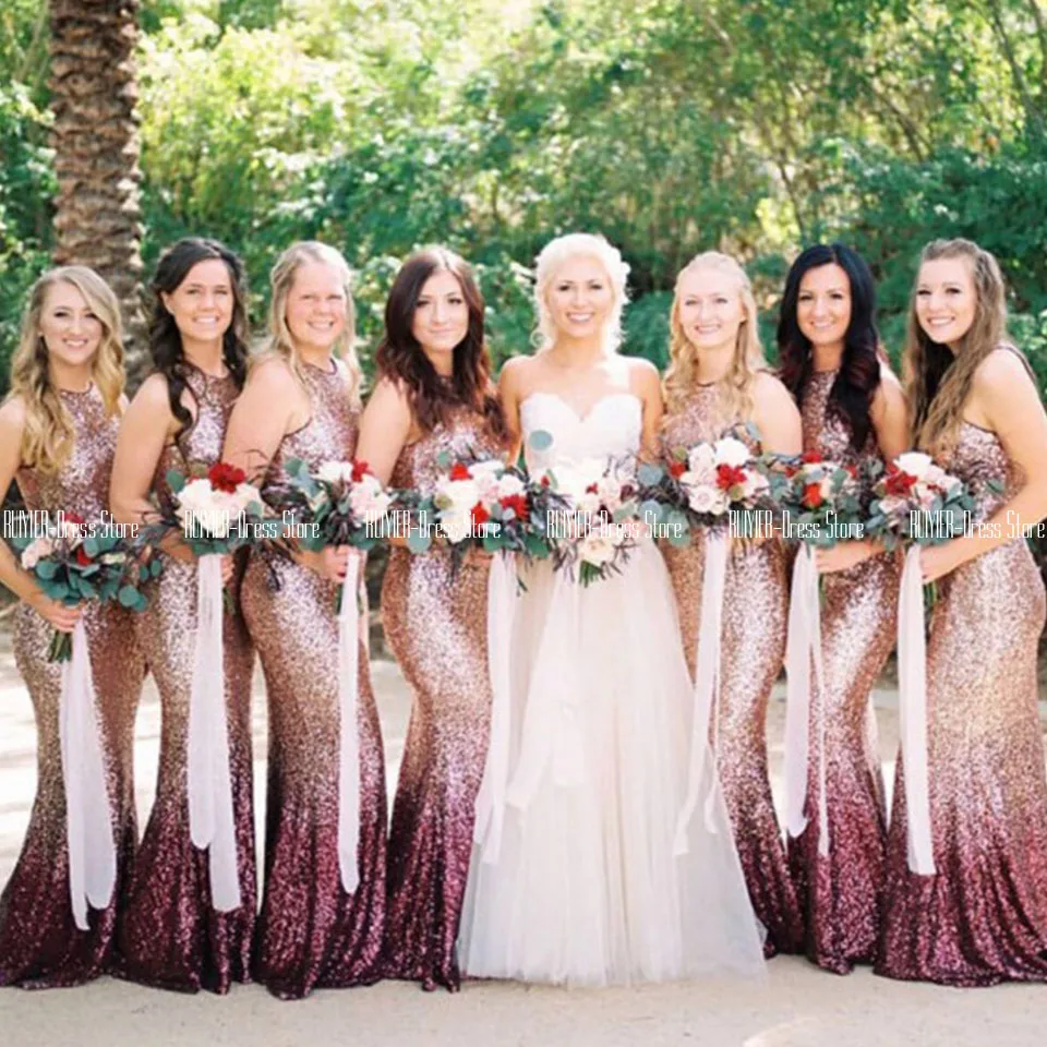 Sparkly Sequin Mermaid Bridesmaid Dresses 2020 O Neck Ombre Long Dress For Wedding Party Zipper Up Back Vestidos De Festia
Sparkly Sequin Mermaid Bridesmaid Dresses 2020 O Neck Ombre Long Dress For Wedding Party Zipper Up Back Vestidos De Festia