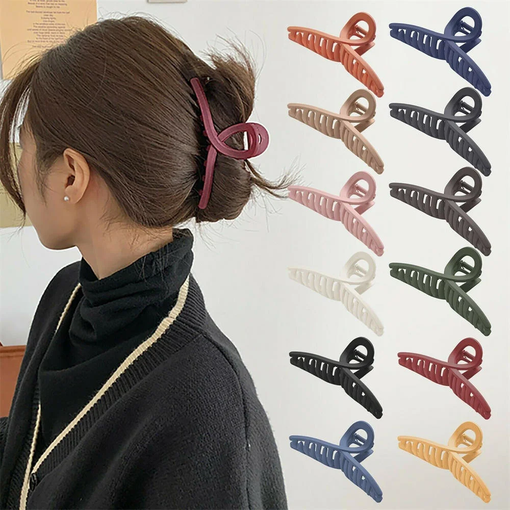 Pure Color Frosted Hair Clip Claw For Women Female Thick hair Large Morandi Vintage Shark Clip Simple Elegant Hairpins
Pure Color Frosted Hair Clip Claw For Women Female Thick hair Large Morandi Vintage Shark Clip Simple Elegant Hairpins