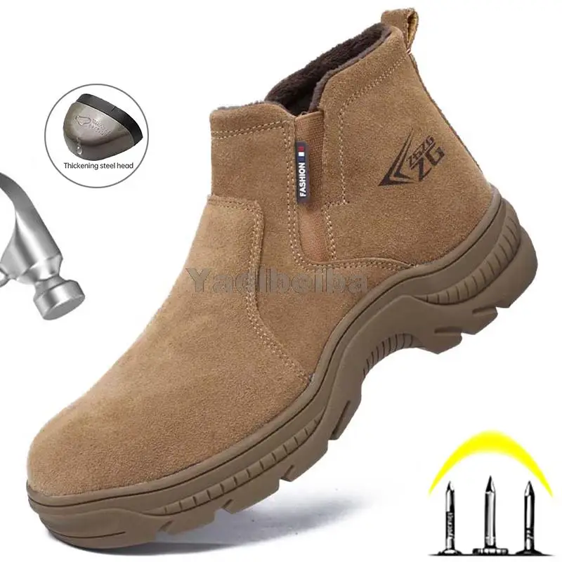 

Рабочие ботинки для мужчин, защитная обувь со стальным носком, Рабочая обувь для зимы и осени, мужские рабочие кроссовки, защитные ботинки с ...